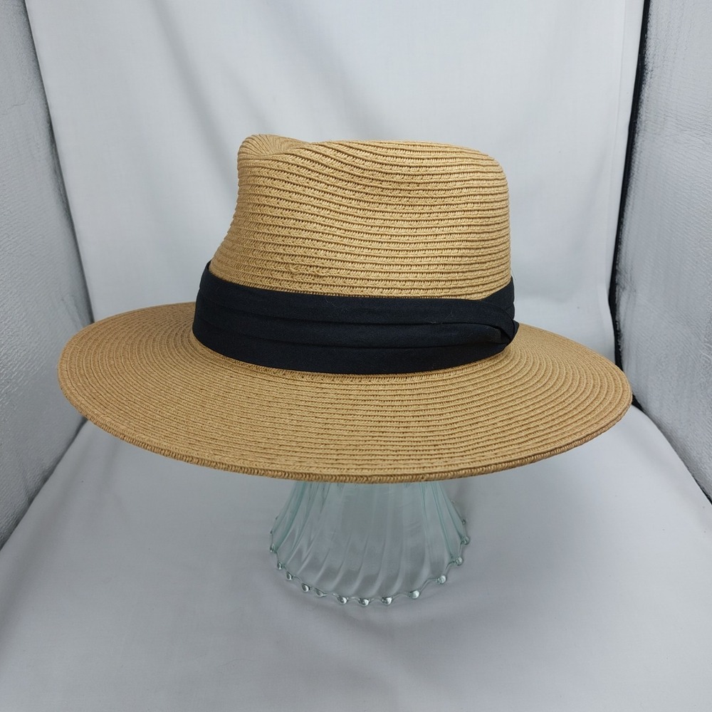 FURTALK Panama Hat Fedora Style Straw Beach Hat UV Sun Unisex Wide Brim L/XL